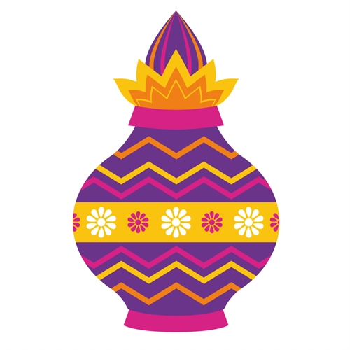 Diwali Decoration Kalash Sticker